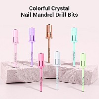 Melodysusie Crystal Top Mandrel Bit For Nails 332 Easy Off Nail Drill Bits For Sanding Bands Suitable For Acrylic Nails Gel