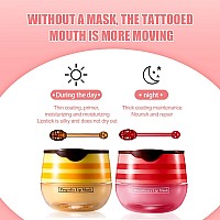 4 Pcs Lip Balm Honey Pot Honey Strawberry Moisturizing Lip Mask Reduces Lip Lines Prevention Dry And Cracked Lip Scrubs Exfo