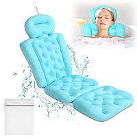 Luxury Full Body Bath Pillow For Bathtub Bath Pillows For Tub With Mesh Laundry Bag Nonslip Suction Cups Cushion For Bathtu