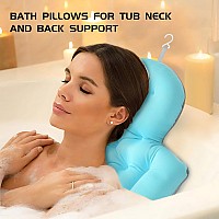 Luxury Full Body Bath Pillow For Bathtub Bath Pillows For Tub With Mesh Laundry Bag Nonslip Suction Cups Cushion For Bathtu