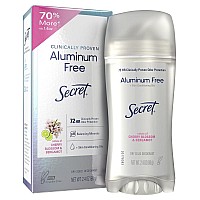 Secret Clinically Proven Aluminum Free Deodorant For Women Cherry Blossom Bergamot Scent 24 Oz