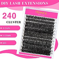 Tdance Thick Lash Clusters 60D Thick Eyelash Clusters D Curl Wispy Individual Lashes 1020Mm Cluster Eyelash Extensions False Mi