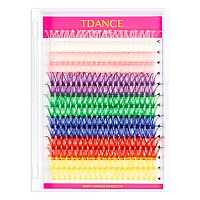 Tdance 7 Mixed Colored Lash Clusters Diy Eyelash Extensions 280 Pcs Cluster Lashes Individual Lashes Cluster Reusable Soft Com