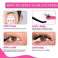 Tdance 7 Mixed Colored Lash Clusters Diy Eyelash Extensions 280 Pcs Cluster Lashes Individual Lashes Cluster Reusable Soft Com