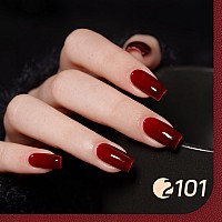 Gaoy Viva Chili Gel Nail Polish Set Of 6 Colors Including Burgundy Red Glitter Red Jelly Gel Polish Kit For Salon Gel Manicure A