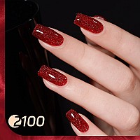 Gaoy Viva Chili Gel Nail Polish Set Of 6 Colors Including Burgundy Red Glitter Red Jelly Gel Polish Kit For Salon Gel Manicure A