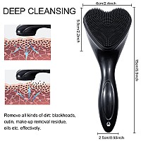 Silicone Face Scrubber Exfoliating Brush Beomeen 2 Pack Manual Handheld Facial Cleansing Brush Blackhead Scrubber Soft Bristle