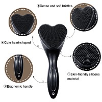 Silicone Face Scrubber Exfoliating Brush Beomeen 2 Pack Manual Handheld Facial Cleansing Brush Blackhead Scrubber Soft Bristle