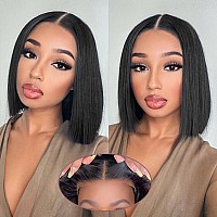 Aisi Glueless Bob Wigs Human Hair Wear And Go Wig Short Straight Lace Front Wigs Human Hair Pre Plucked With Baby Hair Glueless