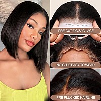 Aisi Glueless Bob Wigs Human Hair Wear And Go Wig Short Straight Lace Front Wigs Human Hair Pre Plucked With Baby Hair Glueless