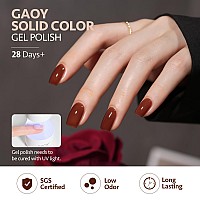 Gaoy Hot Fudge Jelly Gel Nail Polish Of 6 Transparent Nude Brown Orange Pumpkin Colors Sheer Gel Polish Kit For Salon Gel Manicu