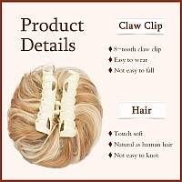 Sofeiyan Claw Clip Messy Bun Hair Piece Synthetic Tousled Updo Hair Extensions Wavy Curly Hair Bun Clip In Claw Chignon Ponytail