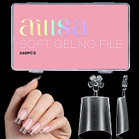 Aillsa Short Coffin Nail Tips Acrylic Clear Half Cover Nail Tips False Gel Nail Tips Fake Matte Nail Tips Nail Extension Press O