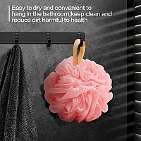 Fishent Loofah Bath Sponge Shower Loofahs 4 Pack Soft Loofa Exfoliating Body Scrubber Mesh Shower Puff Pouf Ball Luffa For Men