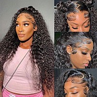 13X6 Hd Lace Front Wigs 200 Density Mongolian Kinky Curly Lace Front Wig Undetectable Lace Human Hair Wig For Black Women Unpro