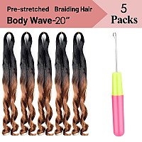 French Curly Braiding Hairloose Wavy Spanish Curly Braiding Hair 20 Inch 75Gpack French Curly Crochet Hair 5 Packs Spiral Curl