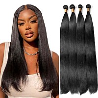 Mironica Straight Bundles Human Hair 16 18 20 22 Inch 4 Bundles Deals 12A Brazilian Weave Bundles Human Hair 100 Unprocessed Vi