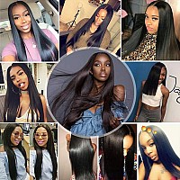 Mironica Straight Bundles With Closure Human Hair 14 16 18 20 12 4 Bundles Deals With 4X4 Lace Closure Free Part 12A Brazili