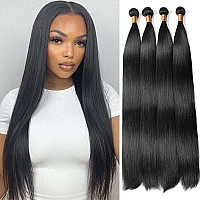 Mironica Straight Bundles Human Hair 14 16 18 20 Inch 4 Bundles Deals 12A Brazilian Weave Bundles Human Hair 100 Unprocessed Vi