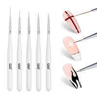 Gaoy 5 Pcs Nail Art Liner Brushes Thin French Liner Nail Design Tools For Nail Detail Painting For Nail Diy