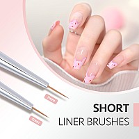 Gaoy 5 Pcs Nail Art Liner Brushes Thin French Liner Nail Design Tools For Nail Detail Painting For Nail Diy