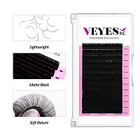 Veyes Inc Cashmere Volume Lash Extensions C Cc D Dd Ld L B J M Curl 003020 Thickness 525Mm Super Matte Black Individual Eye