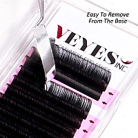 Veyes Inc Cashmere Volume Lash Extensions C Cc D Dd Ld L B J M Curl 003020 Thickness 525Mm Super Matte Black Individual Eye