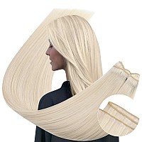 Ugeat Sew In Hair Extensions Real Human Hair Blonde Human Hair Weft Extensions Blonde For Women Remy Hair Extensions Weft Straig