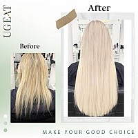 Ugeat Sew In Hair Extensions Real Human Hair Blonde Human Hair Weft Extensions Blonde For Women Remy Hair Extensions Weft Straig