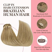 Goo Goo Clip In Hair Extensions Real Human Hair Remy Human Hair Extensions Clip Ins For Women Natural Human Hair 14Inch 120G