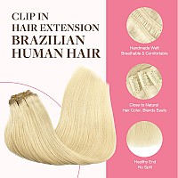 Goo Goo Clip In Hair Extensions Real Human Hair Remy Human Hair Extensions Clip Ins For Women Natural Human Hair 16Inch 150G