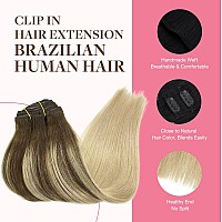 Goo Goo Clip In Hair Extensions Real Human Hair Remy Human Hair Extensions Clip Ins For Women Natural Human Hair 18Inch 150G