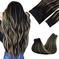 Goo Goo Clip In Hair Extensions Real Human Hair Remy Human Hair Extensions Clip Ins For Women Natural Human Hair 22Inch 150G