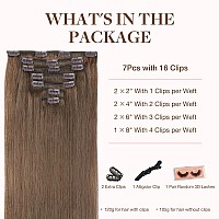 Goo Goo Clip In Hair Extensions Real Human Hair Remy Human Hair Extensions Clip Ins For Women Natural Human Hair 14Inch 120G