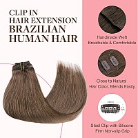 Goo Goo Clip In Hair Extensions Real Human Hair Remy Human Hair Extensions Clip Ins For Women Natural Human Hair 14Inch 120G