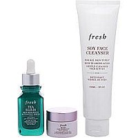 Fresh Skin Trio for Women - Cleanser, Serum, Cream 3 Pc Set