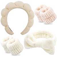 Chanaco Spa Headband Khaki Beige Soft Comfortable Microfiber Facial Headband For Women Washing Face Makeup Skincare Yo