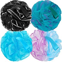 Farmoga Bath Loofah Sponge Back Scrubber Shower Sponge Soft Mesh Exfoliator Pouf Shower Ball Bath Sponges For Women And Men Bath