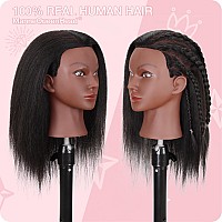 Mannequin Head With Human Hair 14 Cosmetology Manikin Doll Head With 100 Real Human Hair For Braiding Hairdresser Practice St