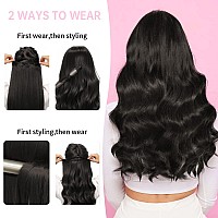 Befana Dark Red Clip In Hair Extensions Real Human Hair18Inch 7Pcs 80G Straight Silky Hair Extensions Clip In For Women 99J Bur