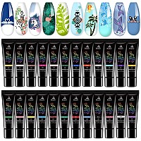 Biutee Nail Stamping Polish Gel Pack Of 24 Colors 5Ml Uv Led Special Polish Gel Printed Nail Polish Gel Gel Polish For Nail Stam