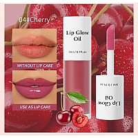 Mxnslwa Plumping Lip Oil Long Lasting Hydrating Lip Stain Lip Balm Cherry Fruit Revitalizing Transparent Lip Care Oil For Dry