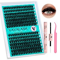 Vavalash Lash Clusters Kit 60D80D 1016Mm Cluster Lashes Wispy Volume Individual Lashes Lash Bond And Seal Glue Lash Tweezer