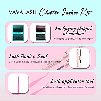 Vavalash Lash Clusters Kit 60D80D 1016Mm Cluster Lashes Wispy Volume Individual Lashes Lash Bond And Seal Glue Lash Tweezer