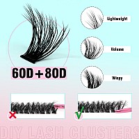 Vavalash Lash Clusters Kit 60D80D 1016Mm Cluster Lashes Wispy Volume Individual Lashes Lash Bond And Seal Glue Lash Tweezer