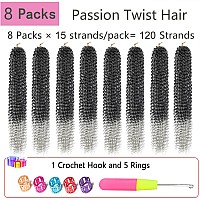 Passion Twist Hair 24 Inch 8 Packs Passion Twist Crochet Hair Braiding Hair Long Bohemian Spring Twist Hair Crochet Braids Synth