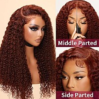 Beauty Forever Preeverything Glueless Frontal Wig 13X4 Reddish Brown Curly Pre Cut Lace Front Wigs Bye Bye Knots Put On And Go