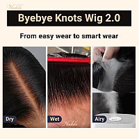 Nadula Bye Bye Knots Glueless Wig Yaki Straight Human Hair Pre Cut 7X5 Invisible Knots Hd Lace Front Put On Go Wigs Pre Plucked