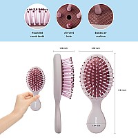 Mini Hair Brush Detangling Hairbrush For Dry And Wet Hair Small Size Travel Detangler Brush For Girls Boys Kids Women Men For