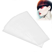 100Pcs Hair Coloring Plastic Paper Meche Strips, Hair Dye Paper Hair Coloring Paper, Professional Hair Coloring Sheet Hair Highlighting Strips, Reusable Perming Dyeing Separating